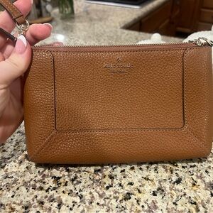Kate Spade Tan Leather Wristlet